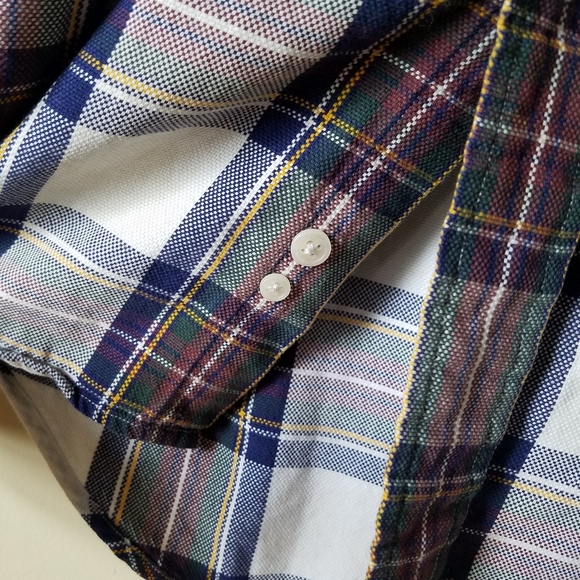 Vintage Tommy Hilfiger Crest Button Up Plaid Long Sleeve Shirt Small Medium - Picture 8 of 11
